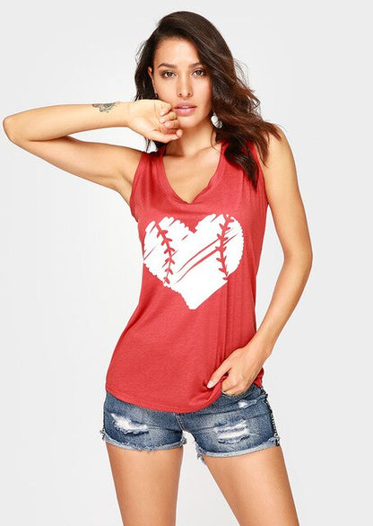 Baseball Heart O-Neck