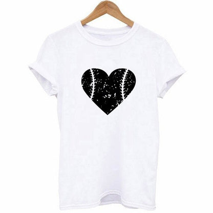 Women Baseball Heart